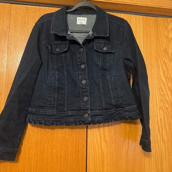 Elle Jackets & Blazers - Elle Women's Dark Blue Denim Jacket